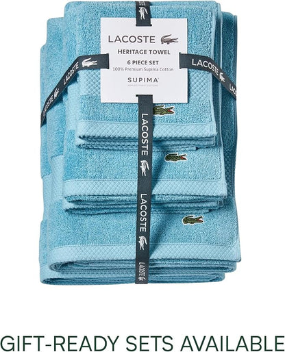 Lacoste Heritage 100% Supima Cotton Bath Towel, Premium Super Soft Bath Towel