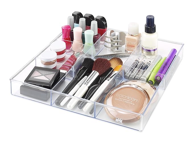 Whitmor Clear 6-Section Drawer Organizer |