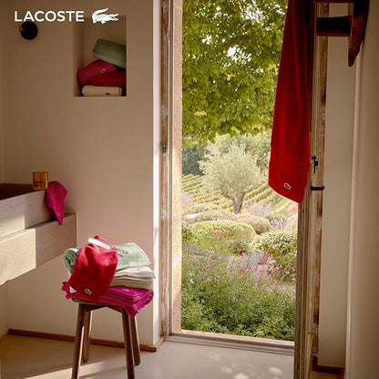 Lacoste Heritage 100% Supima Cotton Wash Cloth, Light Pink, Premium Super Soft