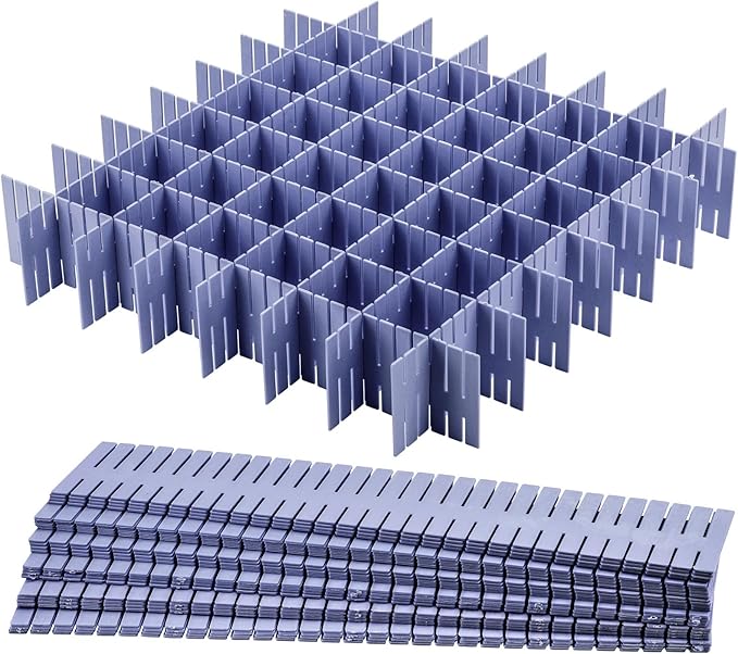 acDesign 40Pcs Grid Drawer Dividers, Adjustable Drawer Organizer