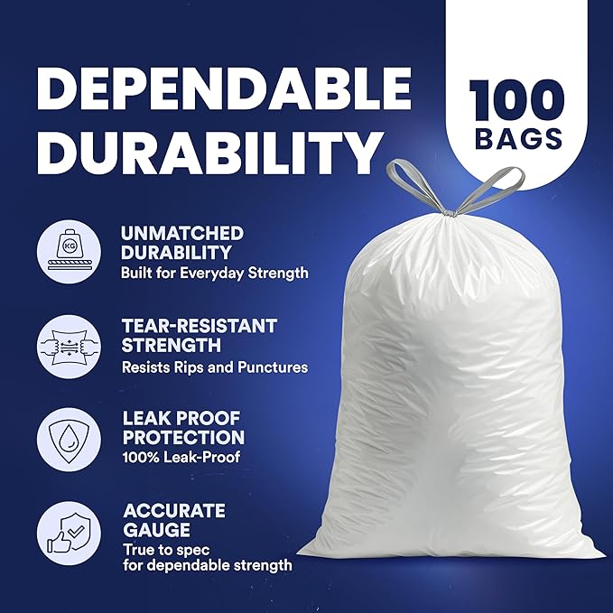 Plasticplace 5 Gallon Trash Bags