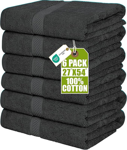 Utopia Towels 6 Pack Bath Towel Set, 500 GSM 100% Ring Spun Cotton Medium