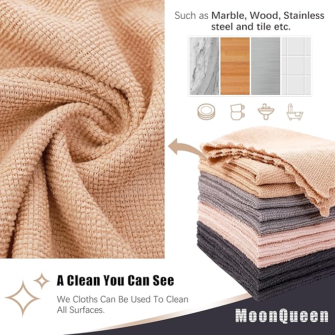 MOONQUEEN 72 Pack Microfiber Cleaning Cloth