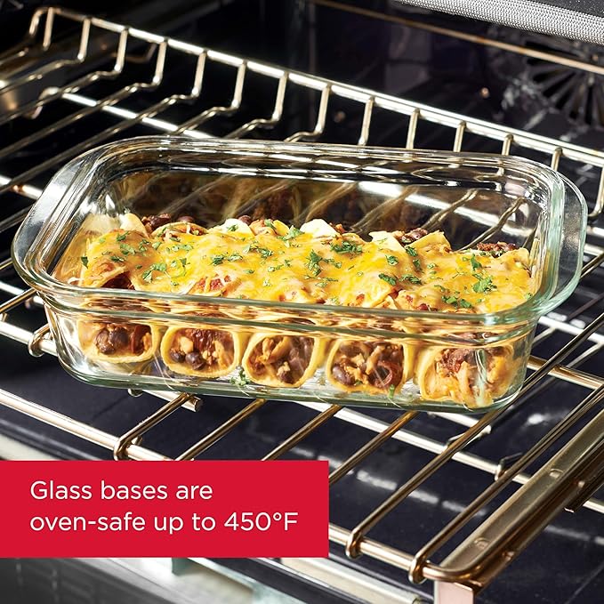 Rubbermaid Brilliance Glass Food Storage Containers, Leak-Proof
