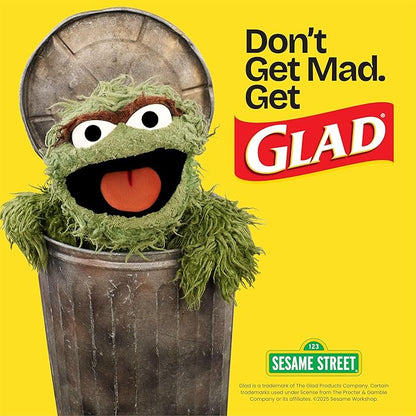 Glad ForceFlex Tall Kitchen Trash Bags, 13 Gal, Gain Lavender