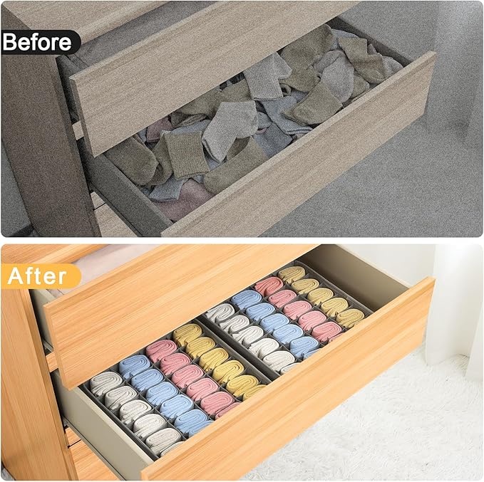 Joyoldelf Sock Organizer Drawer Organizer