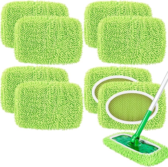 8 Pack Reusable Mop Pads Compatible