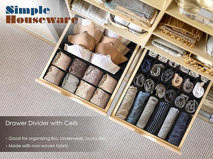 Simple Houseware Closet Underwear Organizer Drawer Divider Assorted 7 Pieces