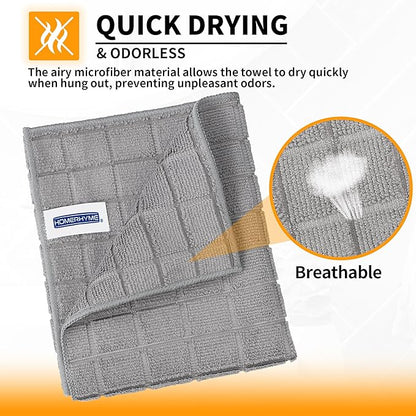 HOMERHYME Hand Towels for Bathroom, 24 Pack 25''*15'' Microfiber Grey Bath Hand